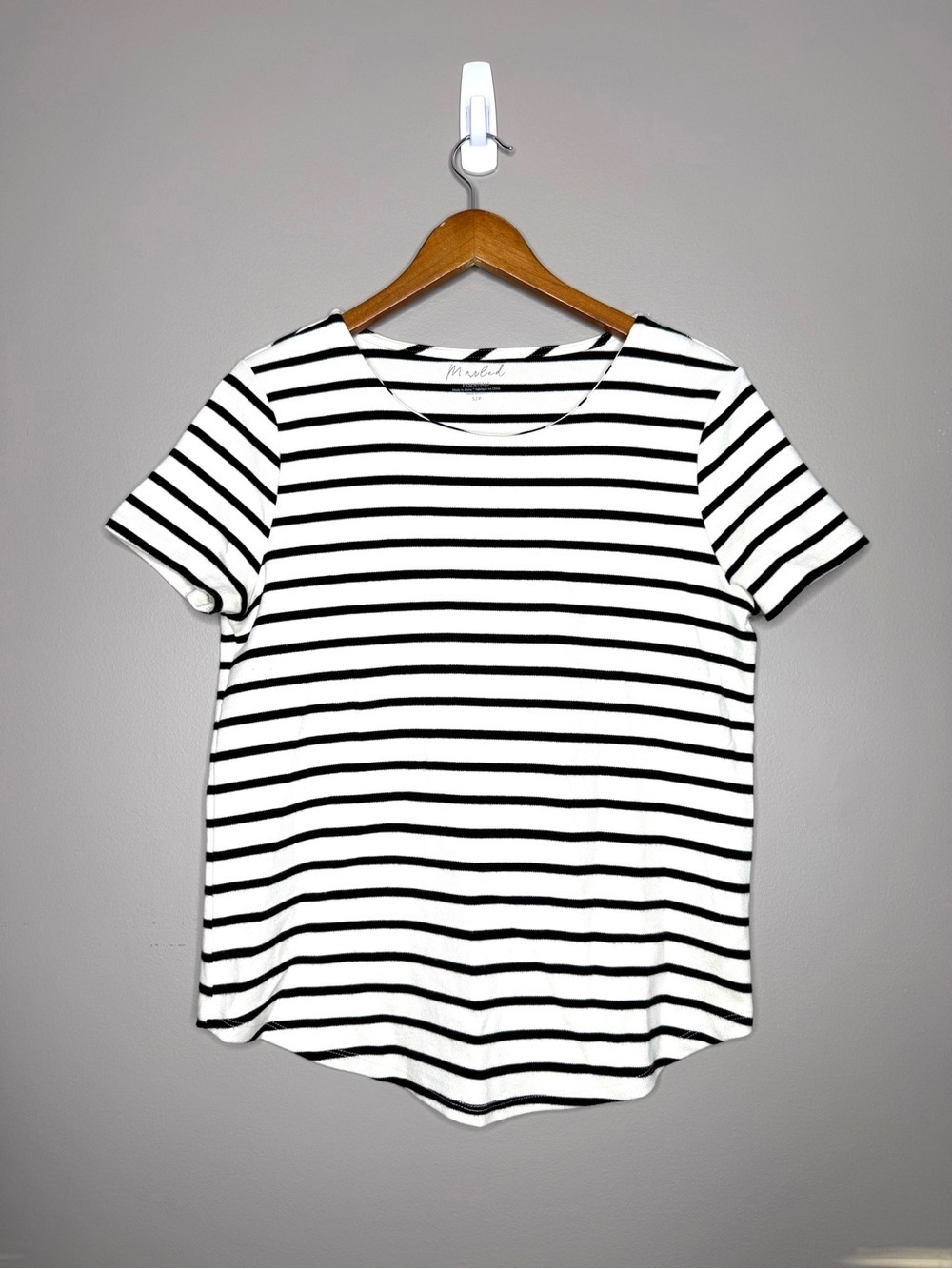 Marled Stripd Short Sleeve Tshirt